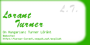 lorant turner business card